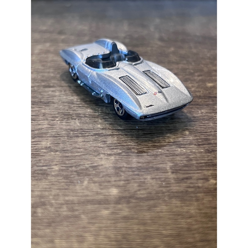 2003 Hot Wheels 1959 Chevy Corvette Stingray Racer Silver Loose Die Cast EUC